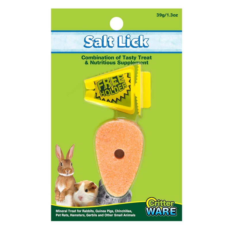 Ware Manufacturing Carrot Salt Lick Small Pet Chew with Holder - Image 1